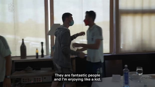 Laporte expresses his joy after scoring for Spain and explains his celebration