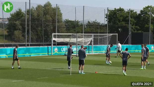 Germany in training before taking on England