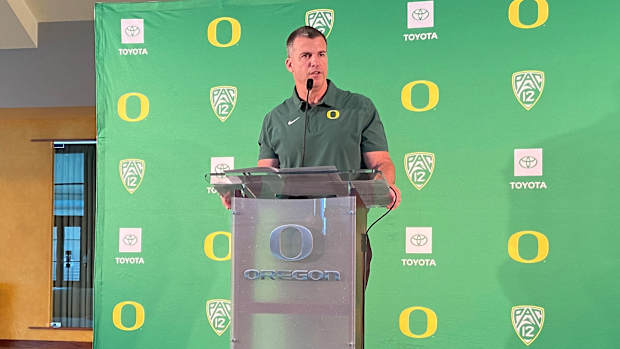 Mario Cristobal Oregon Media Day