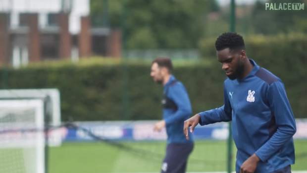 Edouard's first training session at Palace