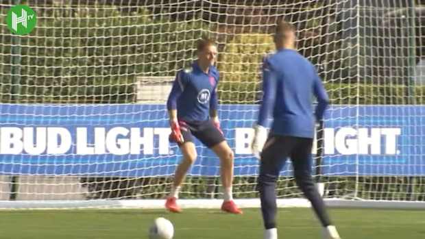 England train ahead of Poland clash