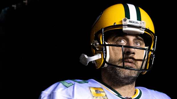 Aaron Rodgers before a Packers game.