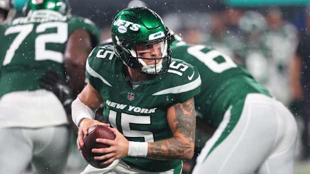 New York Jets QB Chris Streveler play action pass in preseason
