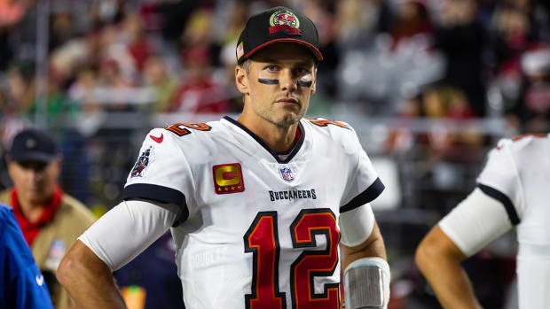 Buccaneers quarterback Tom Brady (12) against the Cardinals at State Farm Stadium.