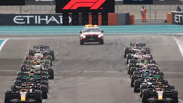 F1 cars before 2022 Abu Dhabi Grand Prix