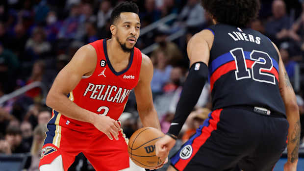 New Orleans Pelicans guard CJ McCollum.