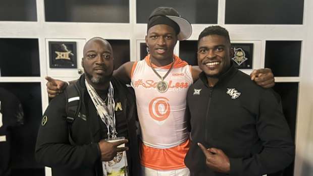 Samarian Robinson LB Tallahassee (Fla.) Lincoln / Tight Action 7v7 / Harrison Smith, Jr. / Ernie Sims III / Pylon January 2023 - Robinson was class of 2024