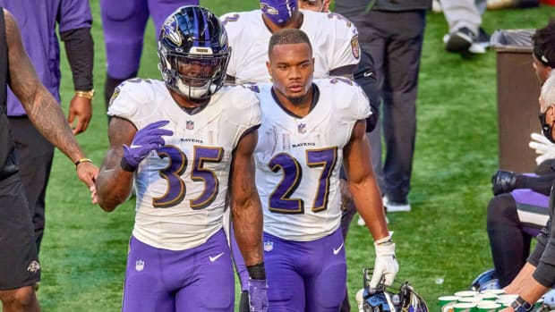 jk dobbins gus edwards