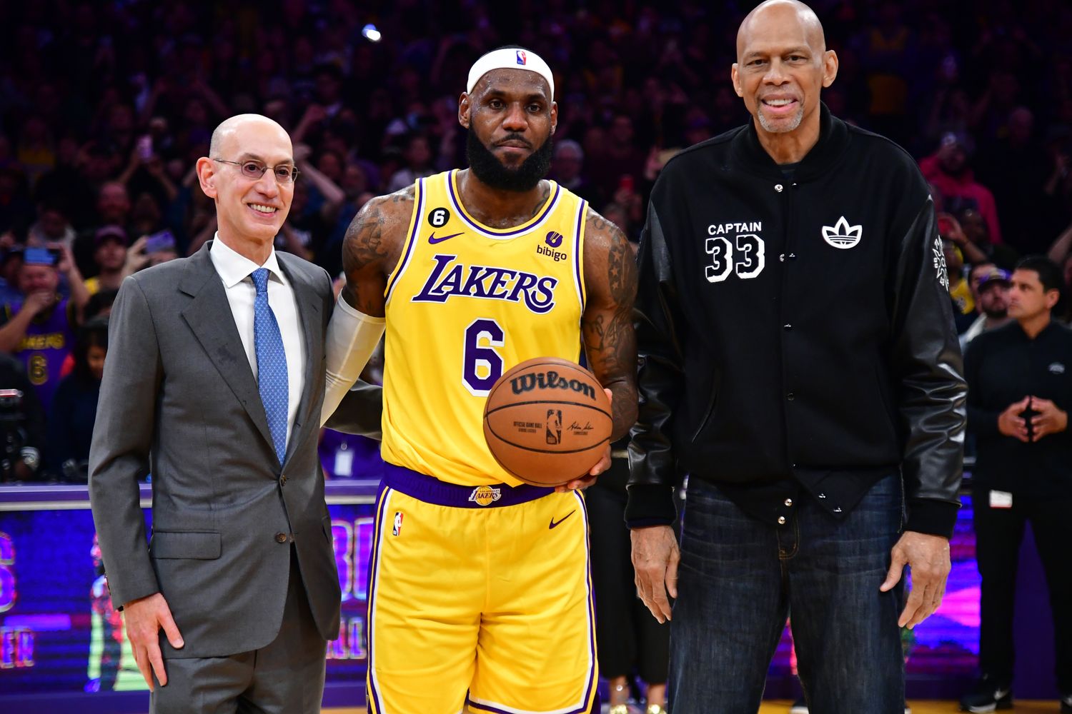 adam silver lebron james kareem abdul jabbar