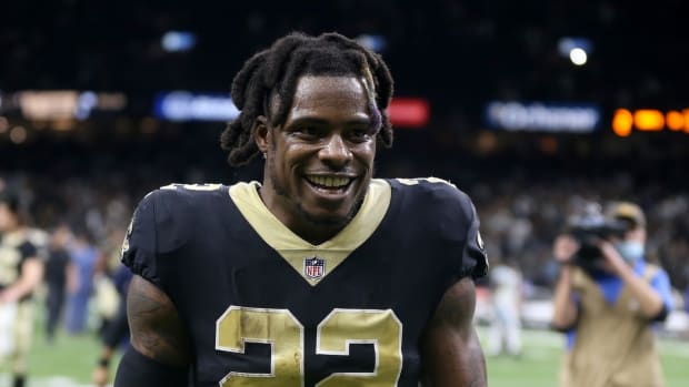 Eagles defensive back Chauncey Gardner-Johnson (22) as a member of the New Orleans Saints.