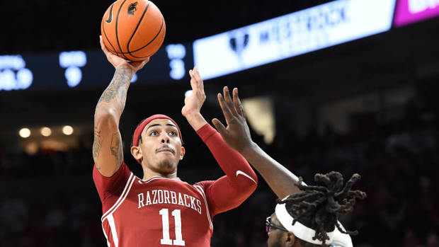 Arkansas Razorbacks Jalen Graham in a game against the Florida Gators on Saturday.
