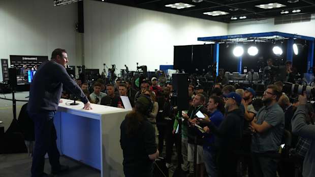 Detroit Lions head coach Dan Campbell at 2023 NFL Combine