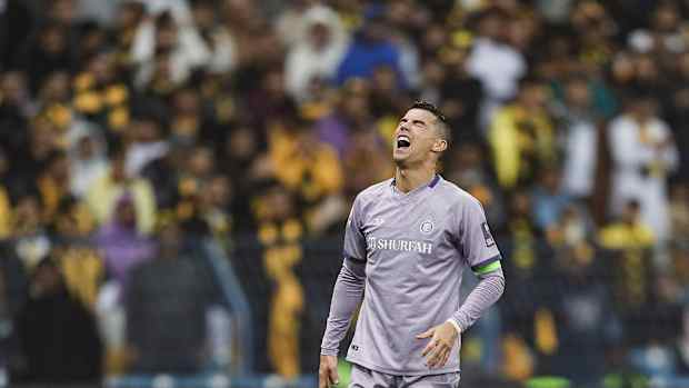 Cristiano Ronaldo en un partido con el Al-Nassr