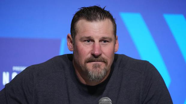 Detroit Lions head coach Dan Campbell at 2023 NFL Scouting Combine.
