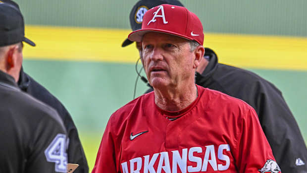 Razorbacks' coach Dave Van Horn against Alabama on Friday evening.