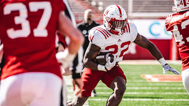 Gabe Ervin 2023-04-01 Nebraska football scrimmage practice