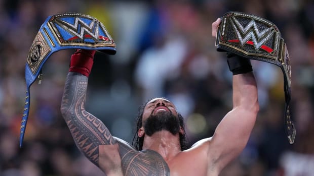 Roman Reigns durante Wrestlemania