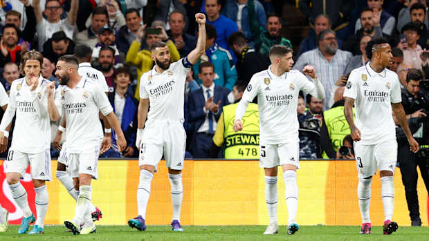 Real Madrid celebrating a goal
