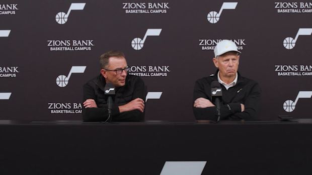 Utah Jazz GM Justin Zanik and CEO Danny Ainge
