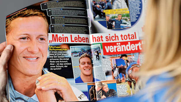 Imagen de Michael Schumacher en revista