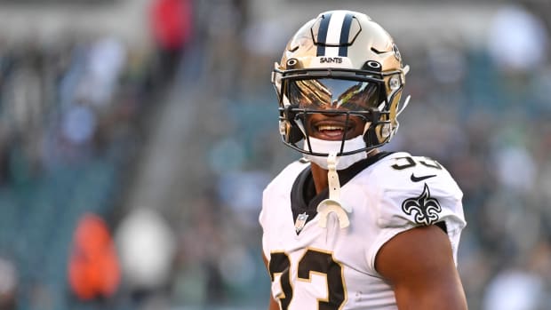 New Orleans Saints wide receiver Kirk Merritt prepares for game against the Philadelphia Eagles