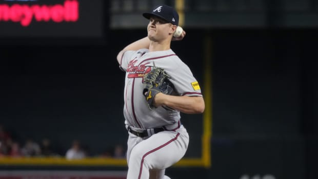 Jun 4, 2023; Phoenix, AZ, USA; Atlanta Braves Michael Soroka (40) pitches against the Arizona Diamondbacks at Chase Field
