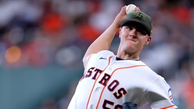 Houston Astros starting pitcher Hunter Brown