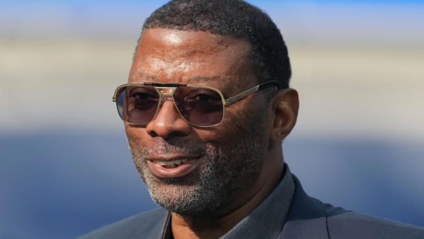 Dec 12, 2021; Inglewood, California, USA; Carl Banks attends the NFL game between the Los Angeles Chargers and the New York Giants at SoFi Stadium.