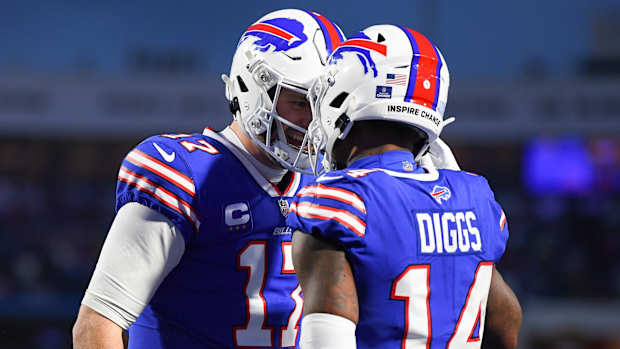 Bills QB Josh Allen and WR Stefon Diggs.