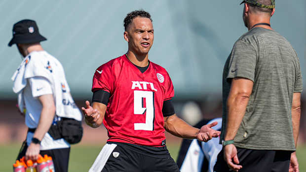 Desmond Ridder with a quizzical look on his face