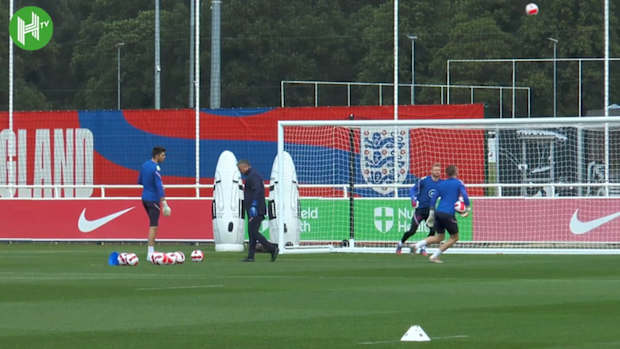 England train before taking on Italy at Wembley