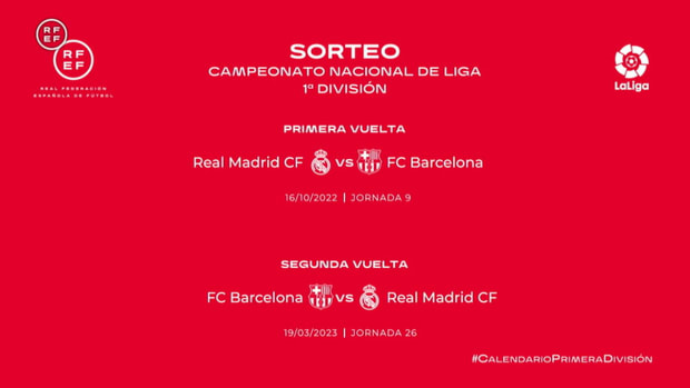 Clásicos and derbies dates for the 2022/23 LaLiga season
