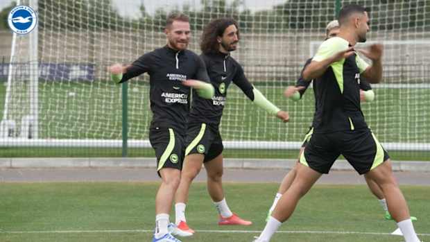 Cucurella puts in the work during Brighton pre-season