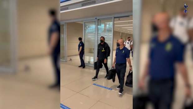 Son greets his teammates for pre-season in South Korea