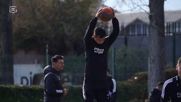 Pablo Solari in Colo-Colo's training