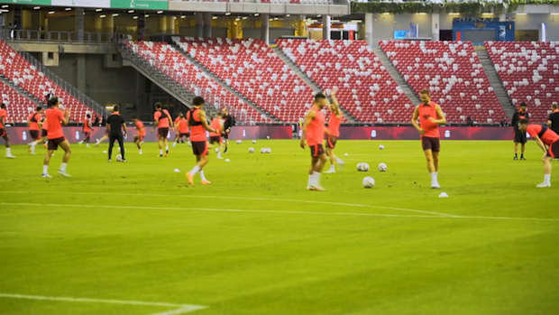Liverpool get passionate support from fans during pre-season training in Singapore