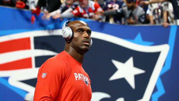 Feb 3, 2019; Atlanta, GA, USA; New England Patriots cornerback Jason McCourty (30) against the Los Angeles Rams in Super Bowl LIII at Mercedes-Benz Stadium.
