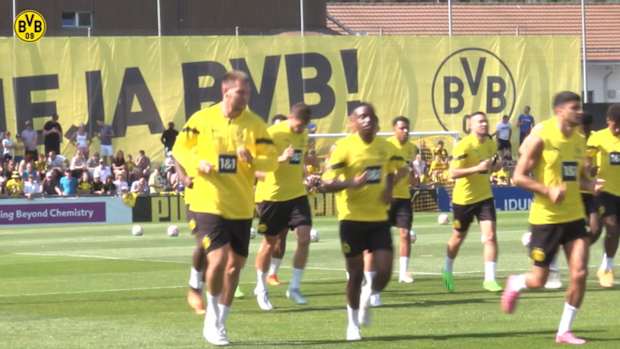 Dortmund players train in training camp in Bad Ragaz