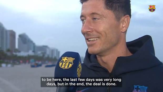 Lewandowski’s first words as a barça player