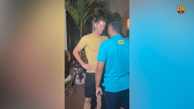 Lewandowski met Xavi in Miami