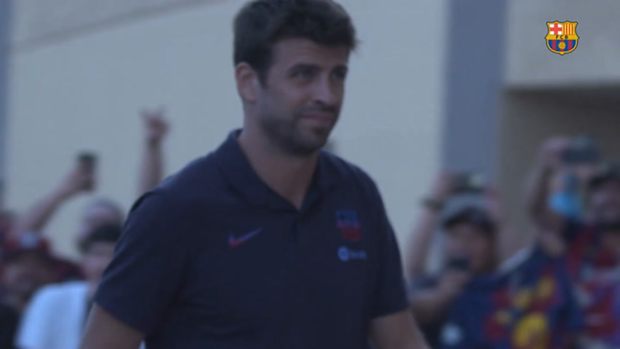 Robert Lewandowski’s first training session with the group