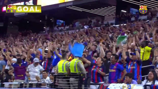 Raphinha's first El Clásico goal with Barça