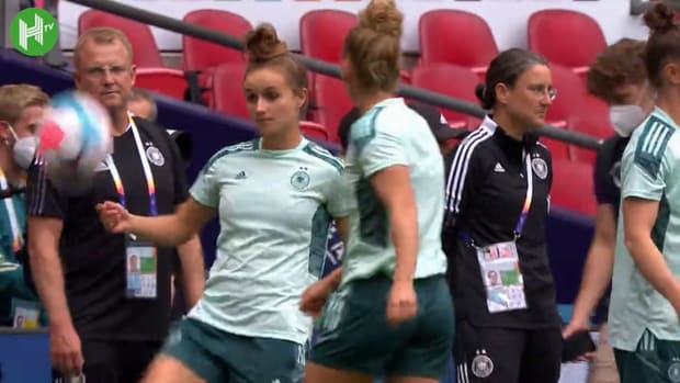 Germany women train at Wembley Stadium ahead of the final vs England