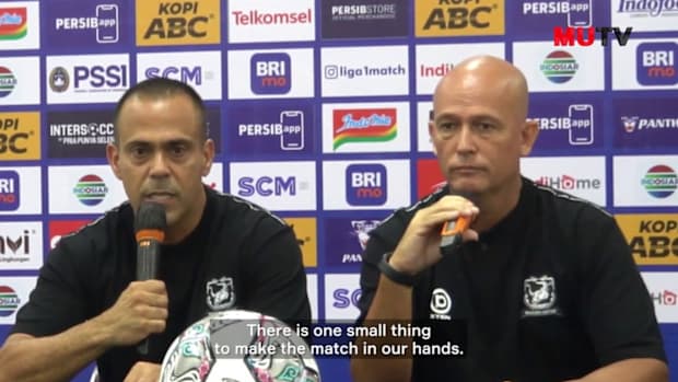 Fabio Lefundes reacts to Madura United's away win over Persib