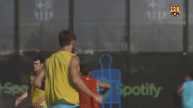 Barça squad work ahead of the Joan Gamper Trophy game vs Pumas