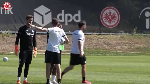 Frankfurt train ahead of facing Real Madrid in Super Cup