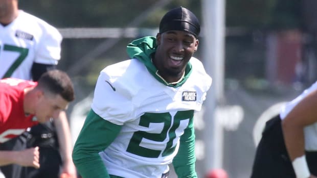 Breece Hall at Jets training camp