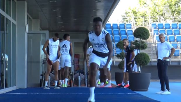 Karim Benzema's goal in training session before the match against Celta de Vigo