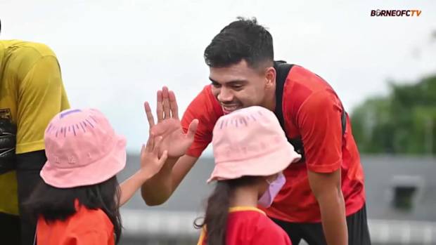 Special guests to Borneo FC's training session