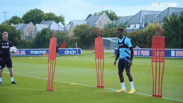 Ayew and Zaha working hard ahead of Aston Villa clash